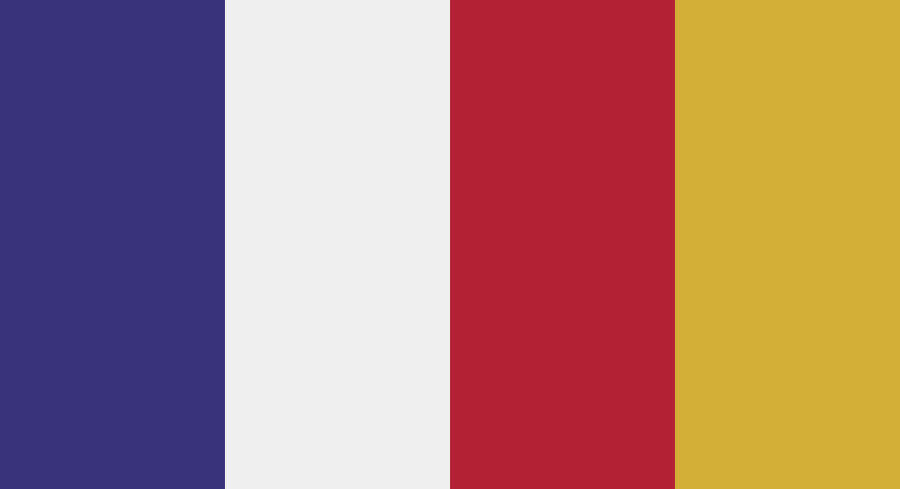 A palatte of Independence Day July 4th colors, red, white, blue, and gold